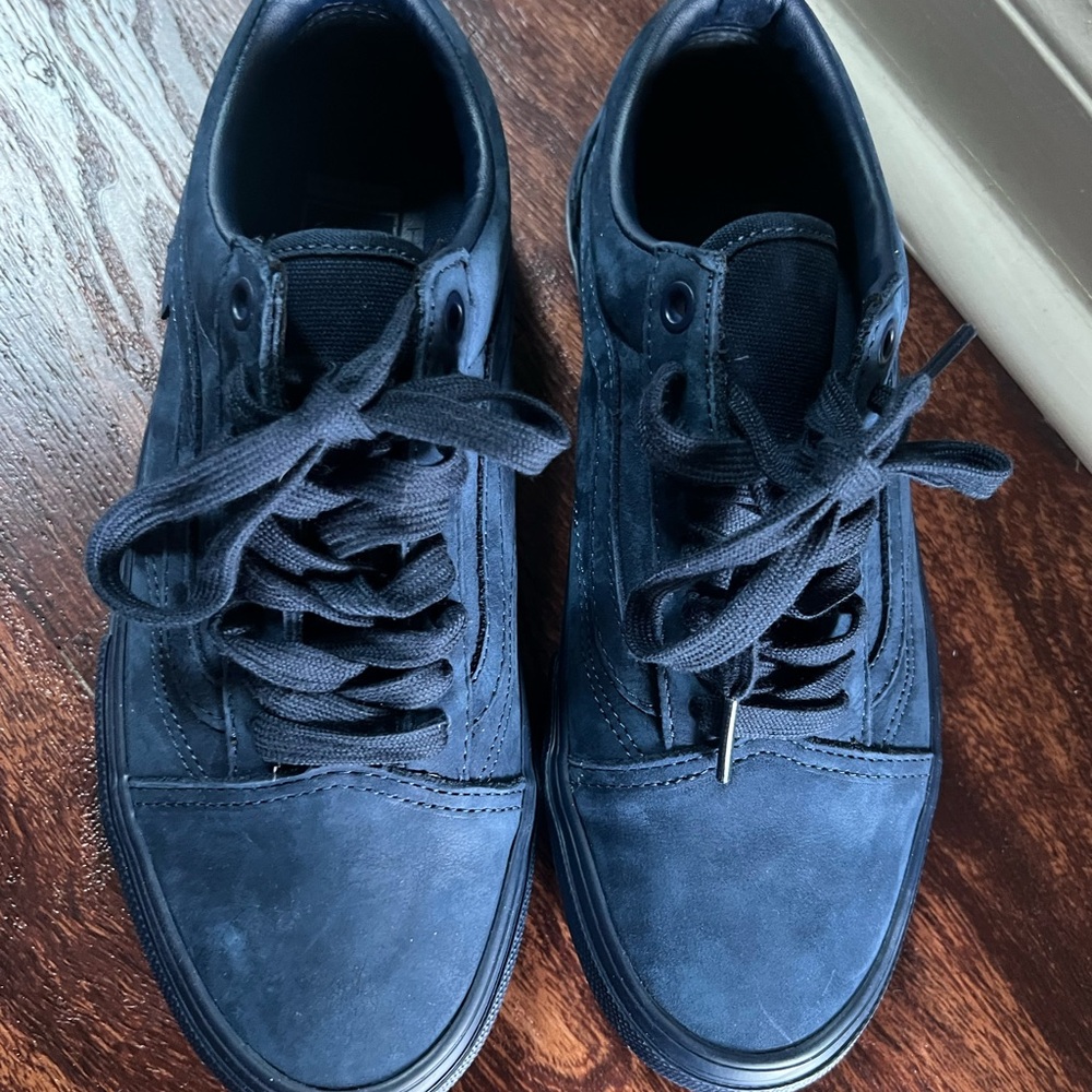 Vans Blue Sneakers Suede Canvas Lace-Up